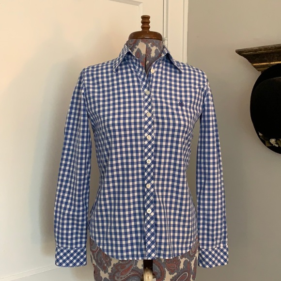 Lilly Pulitzer Tops - Lilly Pulitzer Gingham Plaid Blouse